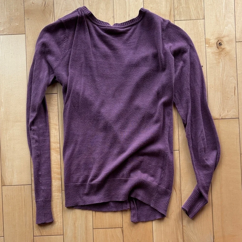 Mauve Button-Up Cardigan - Picture 3 of 3